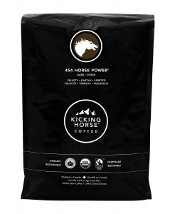 Kicking Horse Coffee, 454 Horse Power, Dark Roast, Whole Bean, 2.2 lb - Certified Organic, Fairtrade, Kosher Coffee